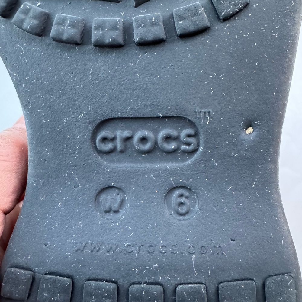 Crocs Meleen Twist sandals in black/smoke Size 6 - Picture 7 of 8